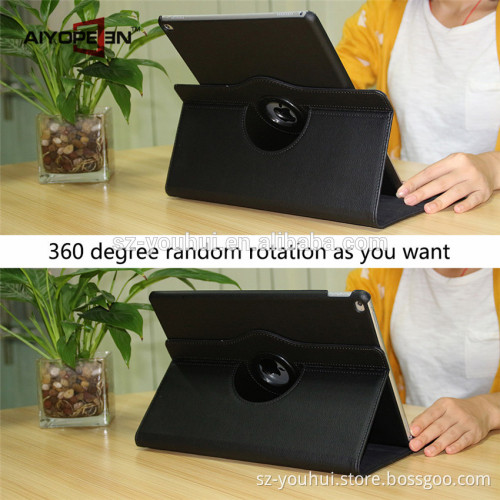wholesale leather PU tablet case for iPad Pro 360 degree rotating With Auto Sleep